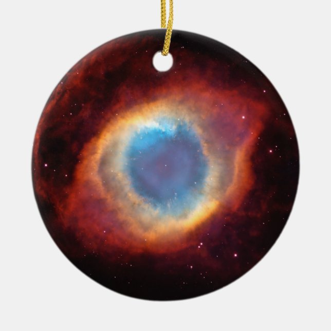 Öga av Gud Helix Nebula Stars Red Blue Ornament (Framsidan)