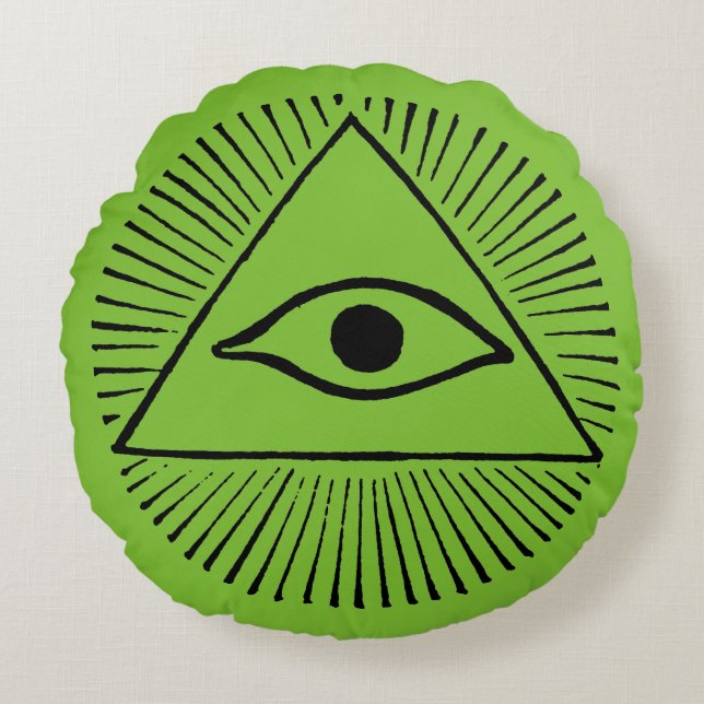 Öga av guden rund kudde (Framsidan)