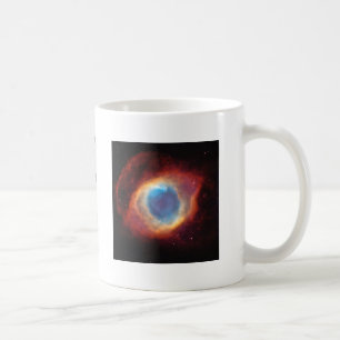 Öga av guds spiralnebulosa stjärnor kosmiska moln kaffemugg