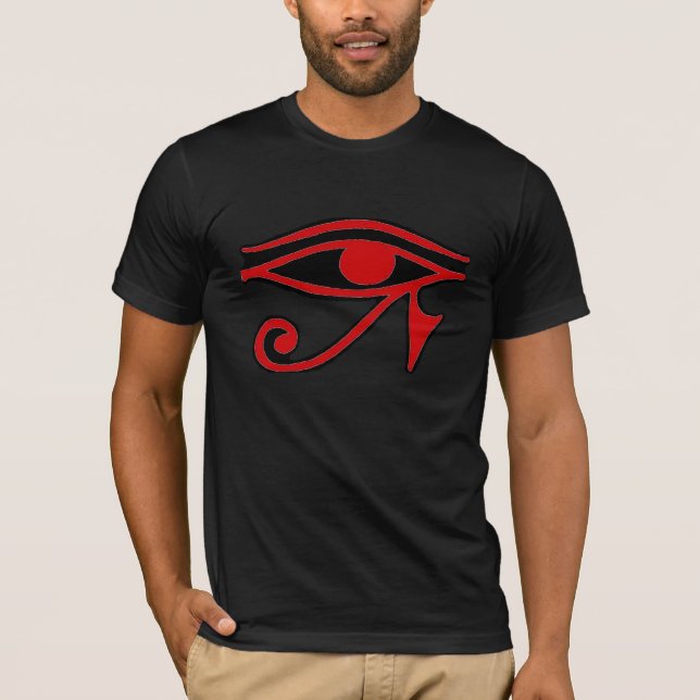 Öga av Horus den röda svart skjortan Tee (Framsida)