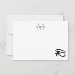 Öga av Horus egyptiskt symbol personlig monogram Anteckningskort