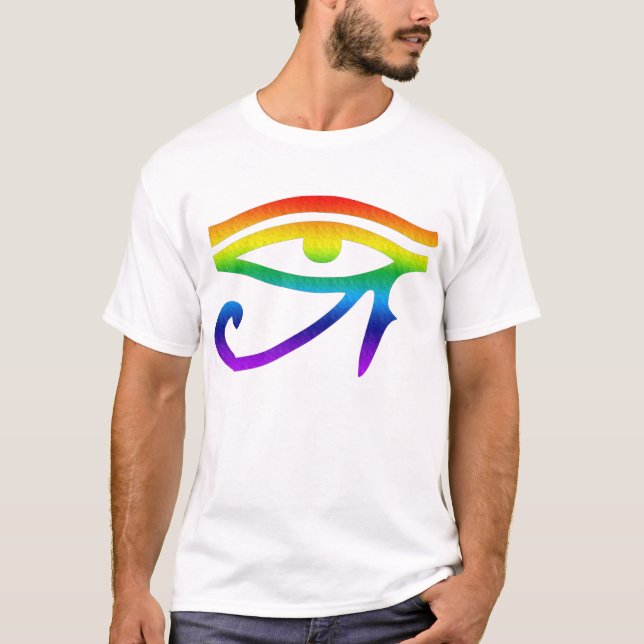 Öga av Horus gay pride Tee (Framsida)