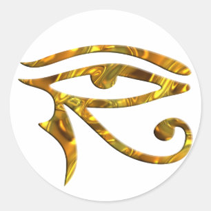 Öga av Horus - GULD Runt Klistermärke