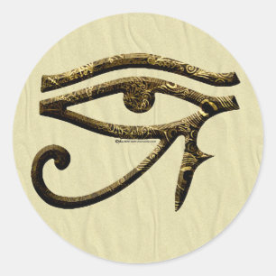 Öga av Horus klistermärkear Runt Klistermärke