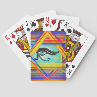 Öga av Horus som leker kort Spel Kort
