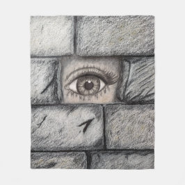 "Öga bakom muren" Fleecefilt