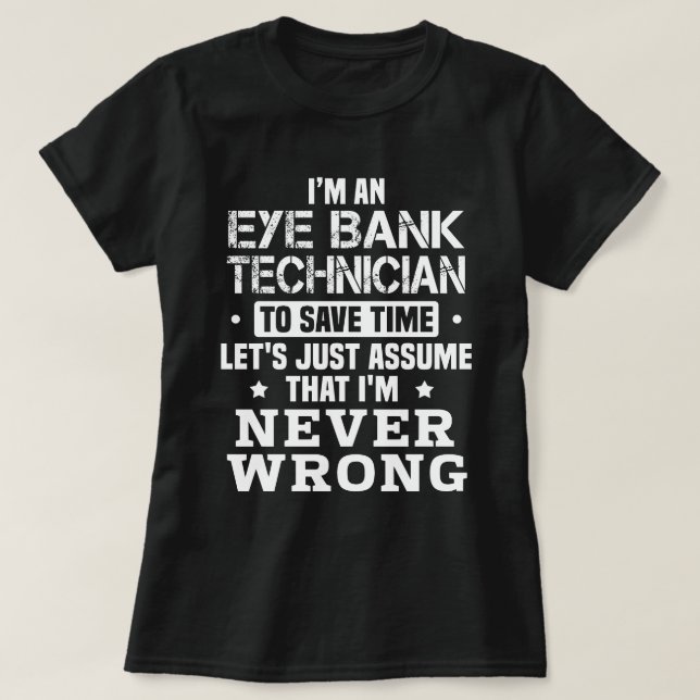 Öga Bank Technician T Shirt (Design framsida)