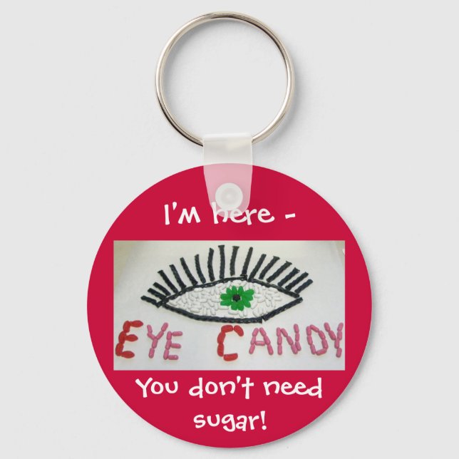 Öga Candy Keychain Nyckelring (Framsida)