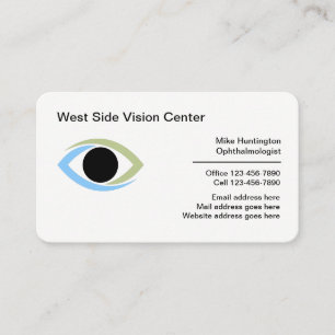Öga Care Optometrist Affärskort Visitkort