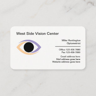 Öga Care Optometrist Medicinskt Affärskort Visitkort