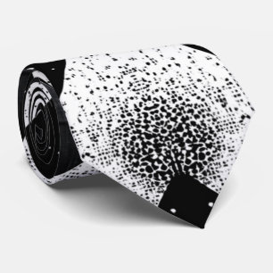 Öga-Catching Monochrome Stipple Abstrakt Neck Tie Slips