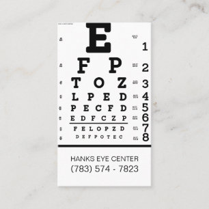 Öga Center Vision Oftalmolog Optician Visitkort