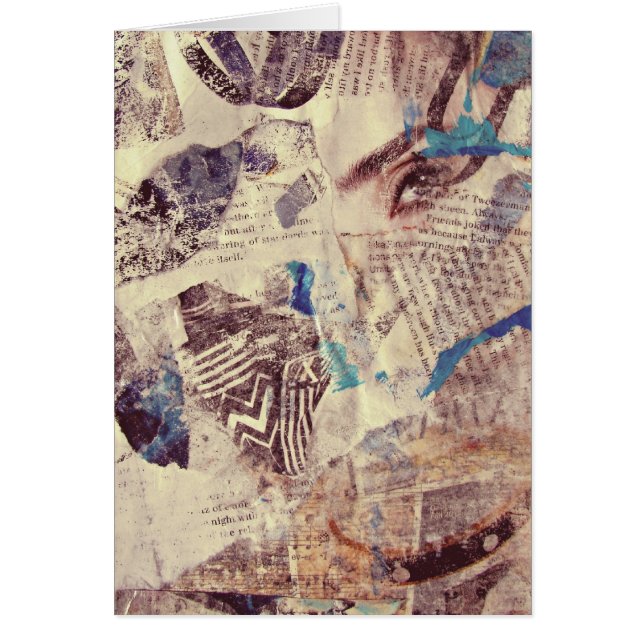 Öga Collage Hälsningskort (Framsidan)