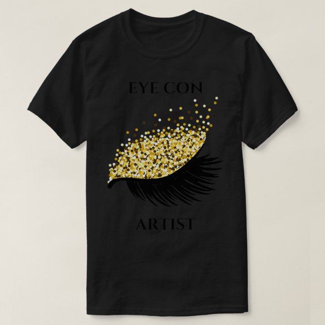 ÖGA CON ARTIST GULD COSMETIC ARTIST EYELASHES T SHIRT (Design framsida)
