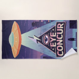 ÖGA CONCUR ALIEN PYRAMID POWER Beach Towel