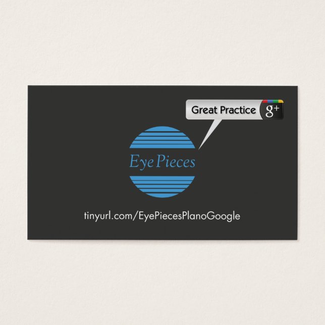 Öga Delar Plano Visitkort (Framsidan)