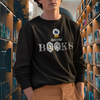 "Öga" Devour Bokar - Reading Spöken Lång Ärmad Tröja