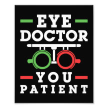 Öga Doktor, du Patient Funny Optometrist