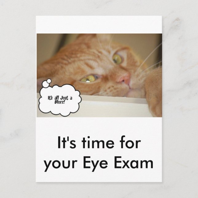 Öga Doktor Humor/Det är en oskärpa Vykort (Framsida)