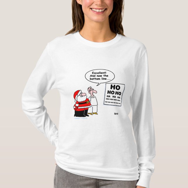Öga Doktor jultomten Tecknad Optometrist T-shirt (Framsida)