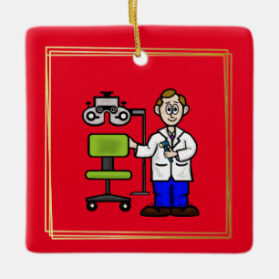 Öga Doktor med Exam-ordförande Ornament