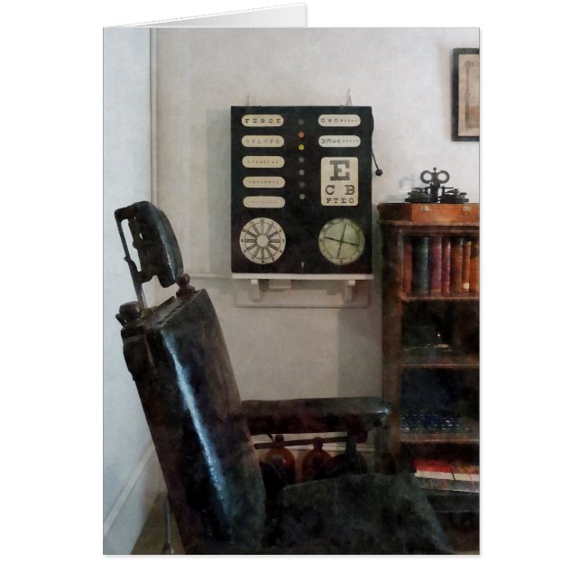 Öga Doktor Office med Öga Chart Hälsningskort (Framsidan)