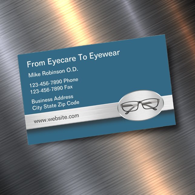 Öga Doktor Vision Care Magnetic Affärskorts Magnetiska Visitkort (Eye Doctor Eyewear magnetic business cards)