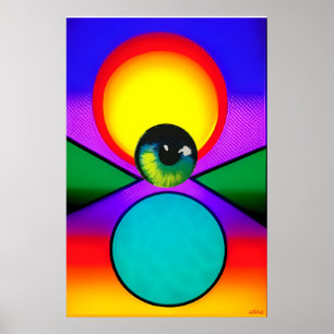 Öga Drop Ken Gage Psychedelic Art Poster