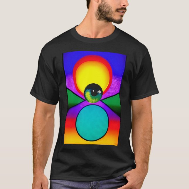 Öga Drop Ken Gage Psychedelic Art T Shirt (Framsida)