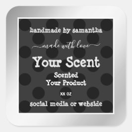 Öga-etiketter för fångstproduktförpackning Silver Fyrkantigt Klistermärke