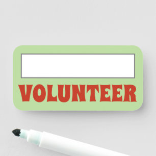 Öga-Fångst "VOLUNTEER" Namn bricka Namnbricka