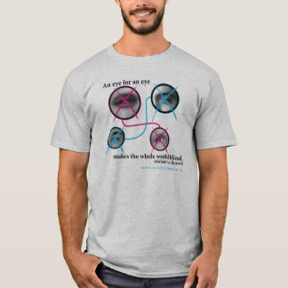 Öga för en ögagrå färg T T-shirt