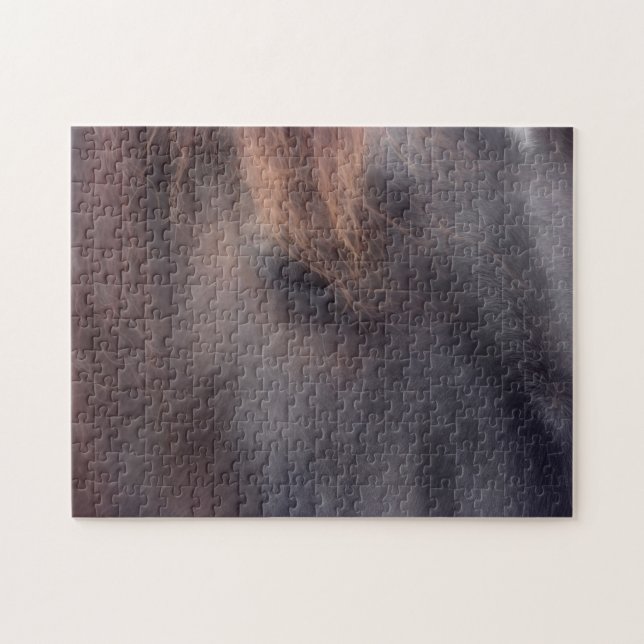 Öga från ett djur av en kondenserad häst pussel (Horisontell)