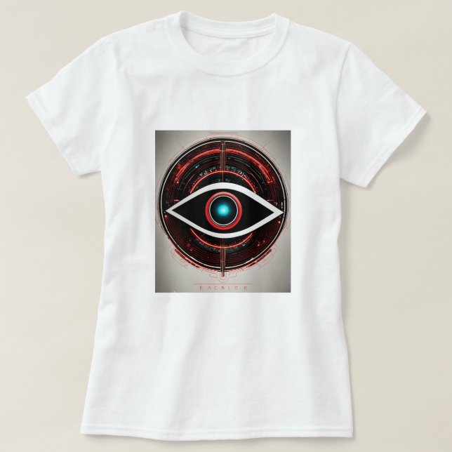 Öga - Futuristiska Grafik T-Shirt (Design framsida)