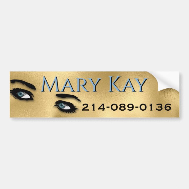 Öga Guld Makeup Bildekal (Framsidan)