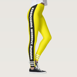 Öga-Gult - nyare bakgrund l Workout Leggings