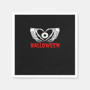 Öga Halloween - Skeleton Händer Heart Pappersservett