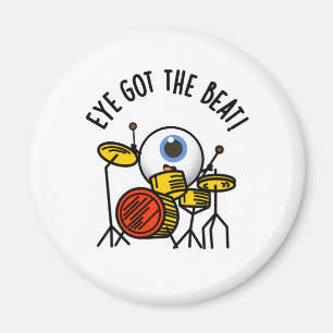 Öga Har Beat Funny Drummer Pun Magnet