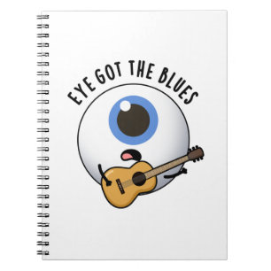 Öga Har Blues Cute Eyeball Music Pun Anteckningsbok