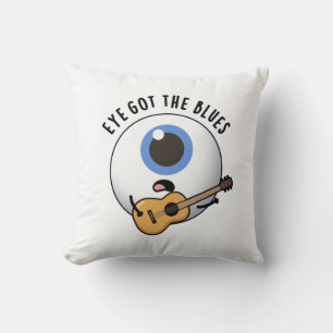 Öga Har Blues Funny Eyeball Music Pun Kudde