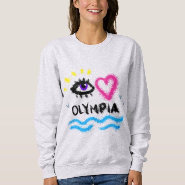 Öga Heart Olympia T Shirt (Framsida)