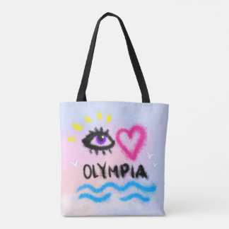 Öga Heart Olympia Tote Tygkasse