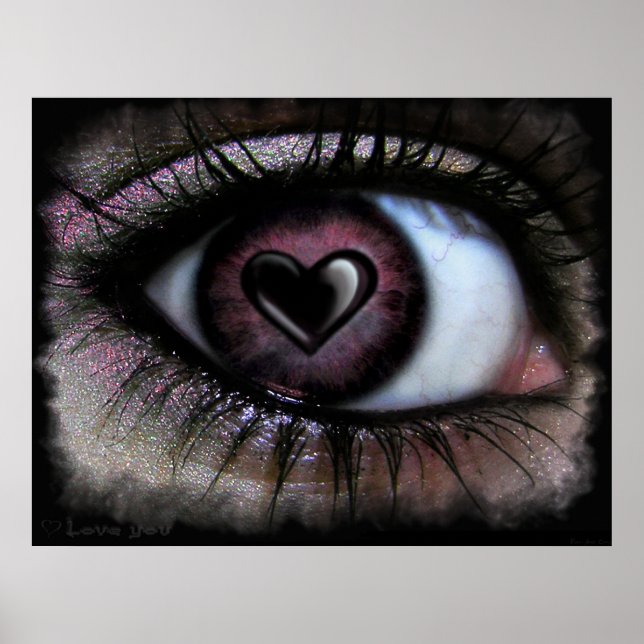 Öga Heart U Kanvastryck Poster (Framsidan)