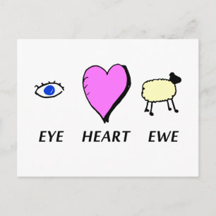 Öga Heart You Vykort