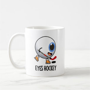 Öga Hockey Funny Ice Hockey Sports Pun Kaffemugg
