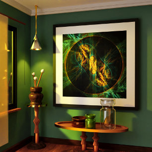 Öga i Abstrakten Jungle Art Poster