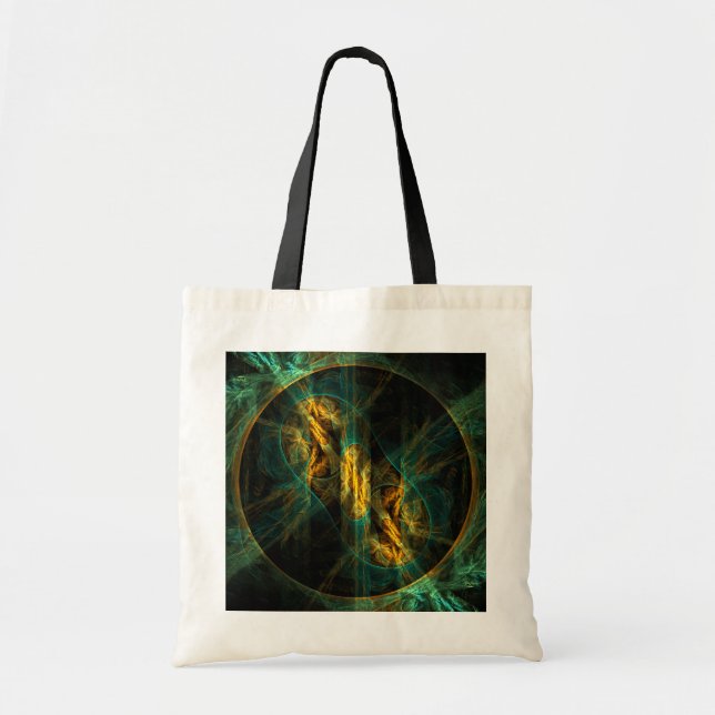 Öga i Abstrakten Jungle Art Tote Bag Tygkasse (Framsidan)