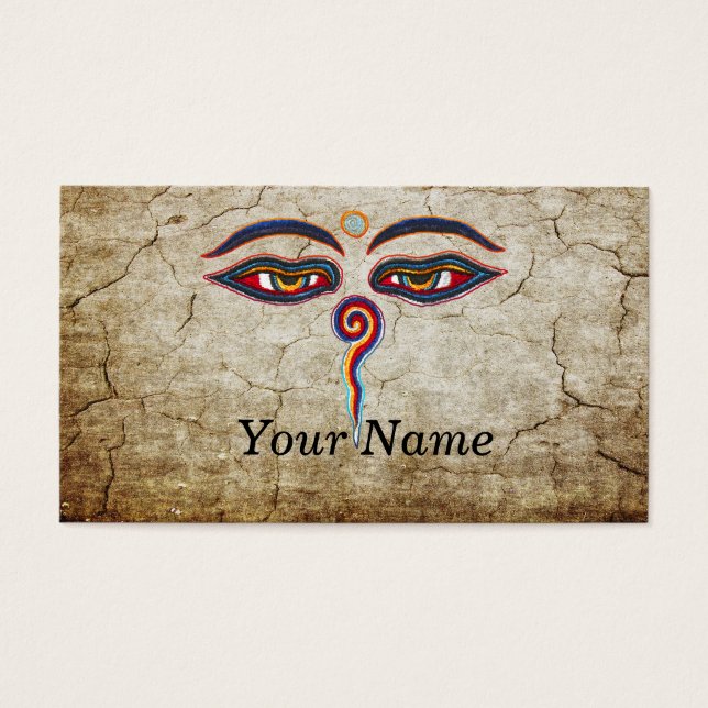 Öga i Buddha/Augen der Weisheit Visitkort (Framsidan)