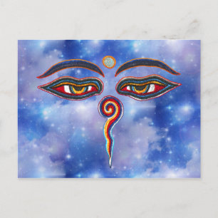 Öga i Buddha/Augen der Weisheit Vykort