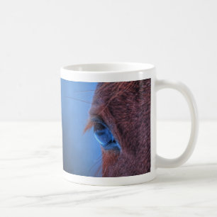 Öga i Chestnut Horse Equine Photo Kaffemugg